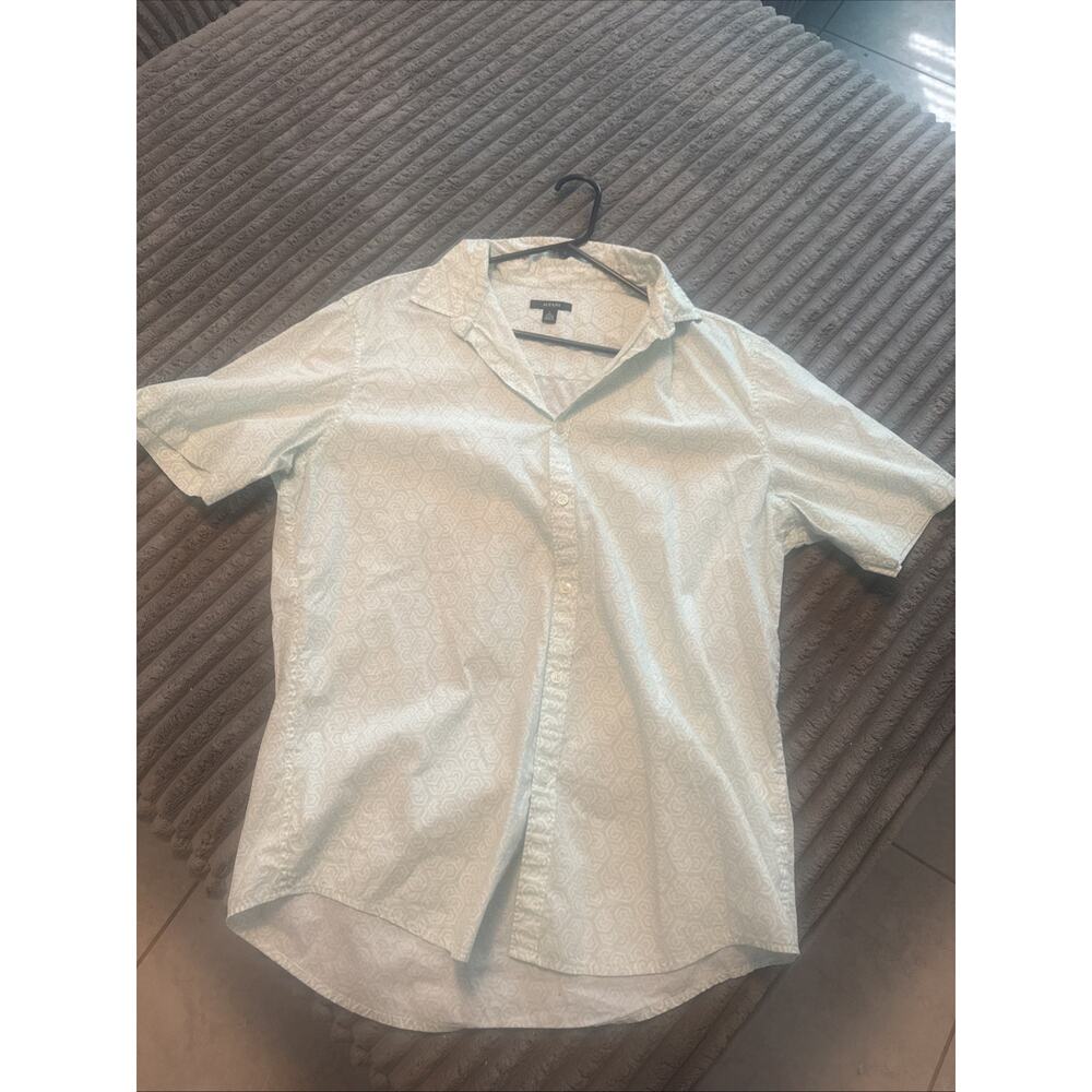 Alfani Men’s Short Sleeve Button Up Shirt, Size L